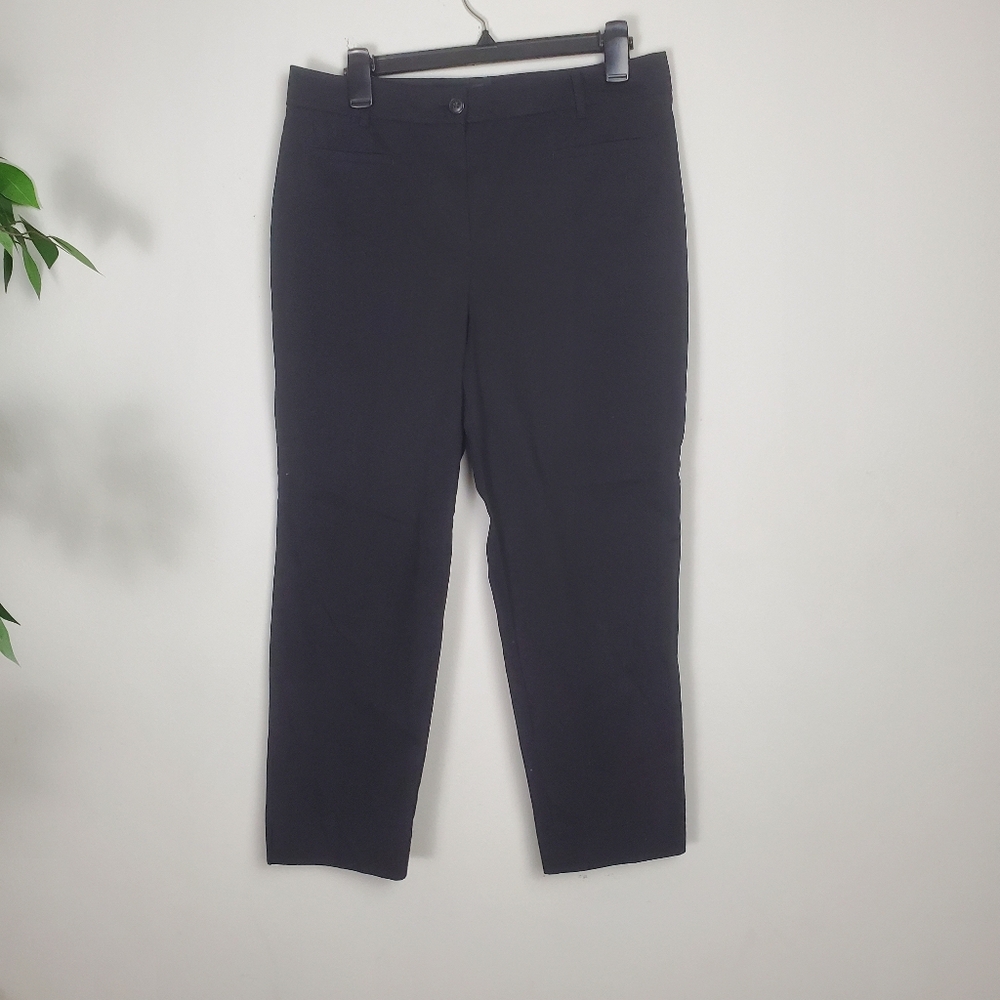 Ann Taylor Loft Black Dress Pants Women's Petite Curvy Fit 8P - Picture 2 of 8